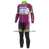 Completo Maglia ML + Pantaloncino con bretelle ML 2022 Bardiani-CSF Faizane Verde Lilla